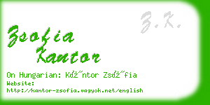 zsofia kantor business card